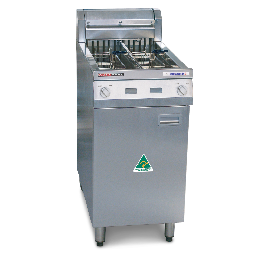 Austheat Freestanding Electric Fryer, two tanks