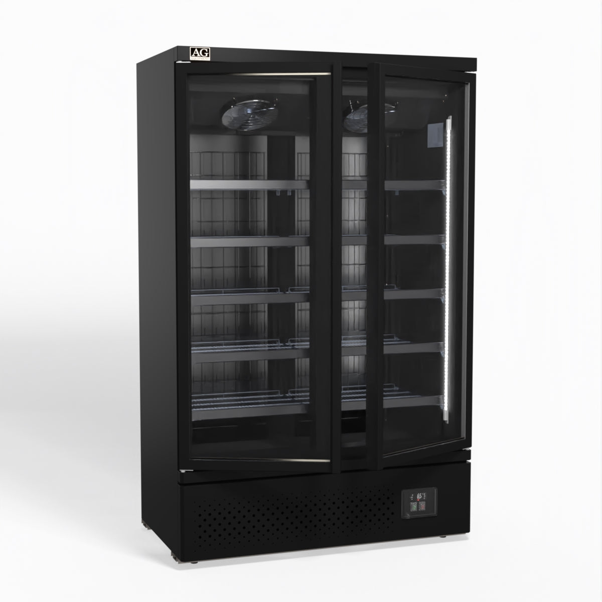 Supermarket Two Glass Doors Upright Display Fridge - 1000 Litre