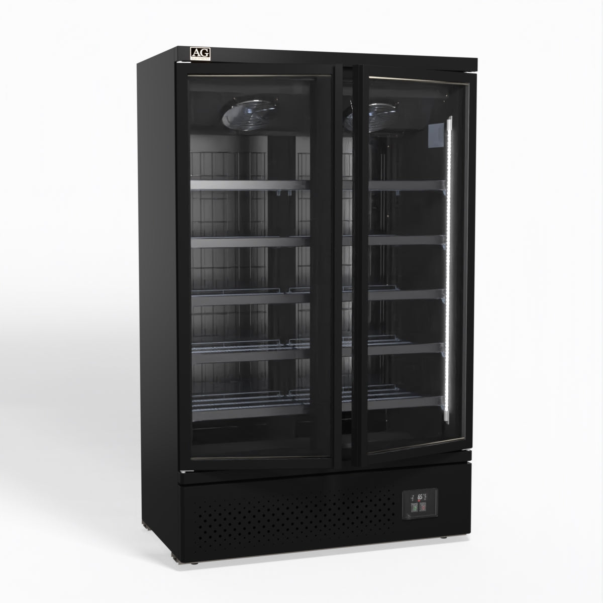 Supermarket Two Glass Doors Upright Display Fridge - 1000 Litre