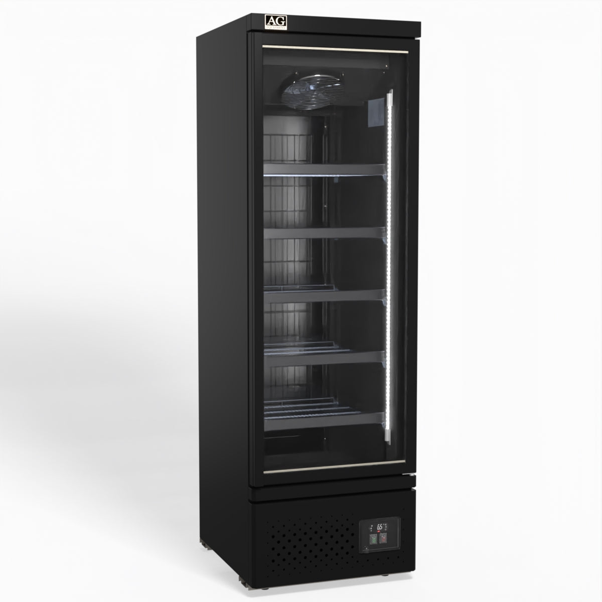 Supermarket Single Glass Door Upright Display Fridge - 450 Litre