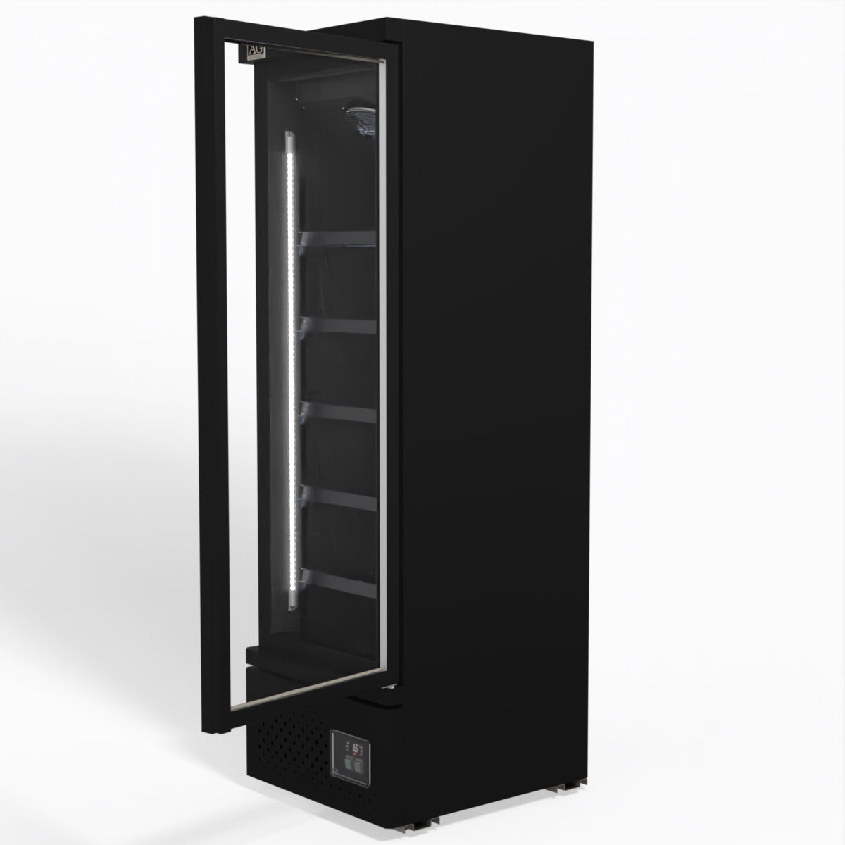 Supermarket Single Glass Door Upright Display Fridge - 450 Litre