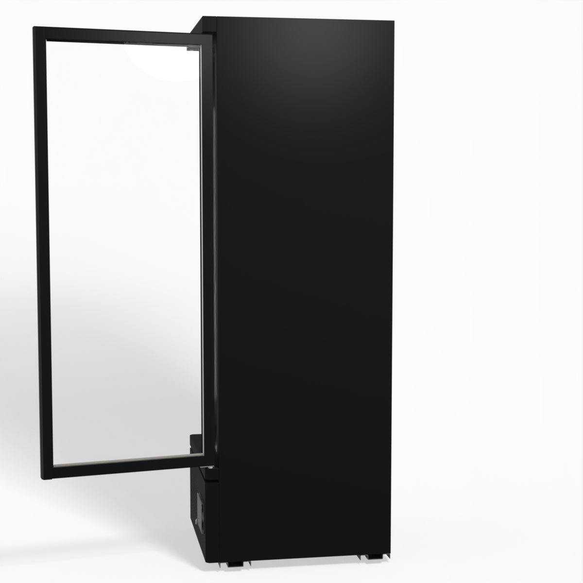 Supermarket Single Glass Door Upright Display Fridge - 450 Litre