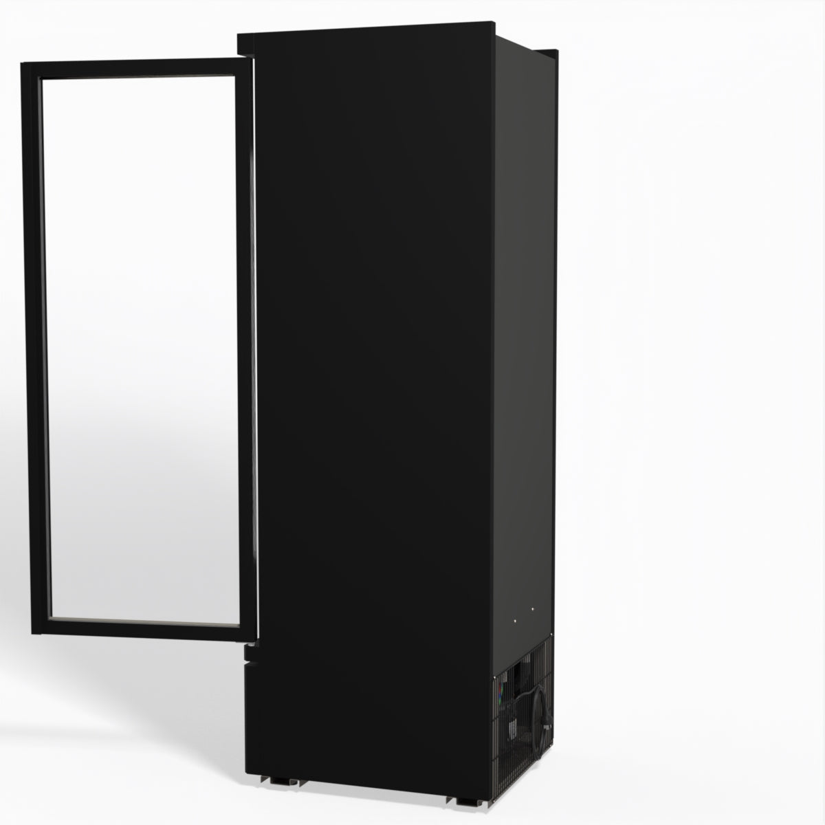 Supermarket Single Glass Door Upright Display Fridge - 450 Litre