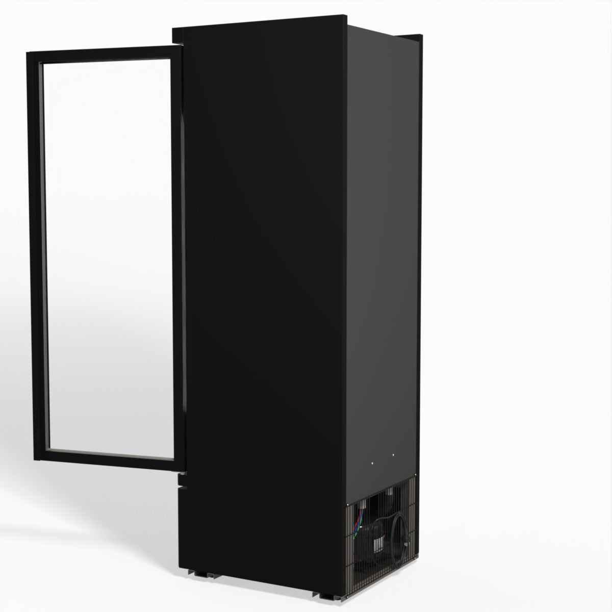 Supermarket Single Glass Door Upright Display Fridge - 450 Litre