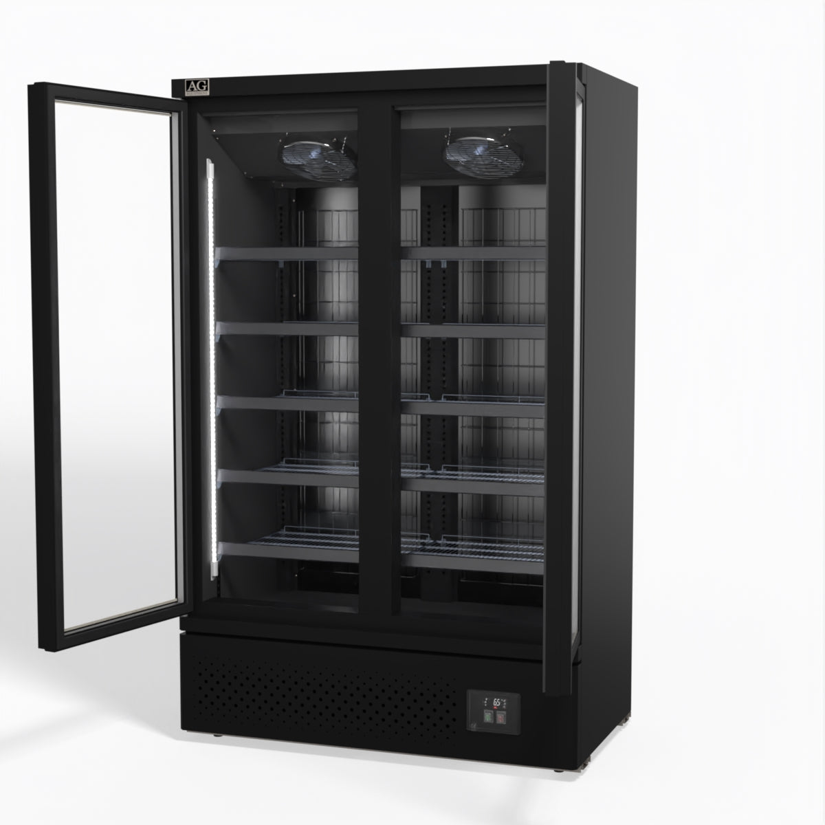 Supermarket Two Doors Upright Display Freezer - 1000L