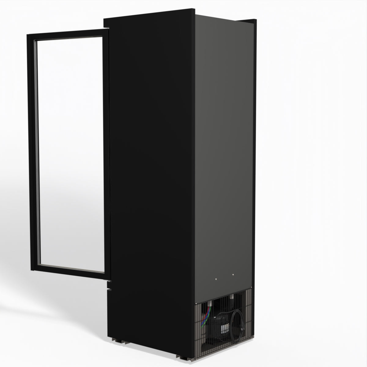 Supermarket Single Glass Door Upright Display Freezer - 450 Litre