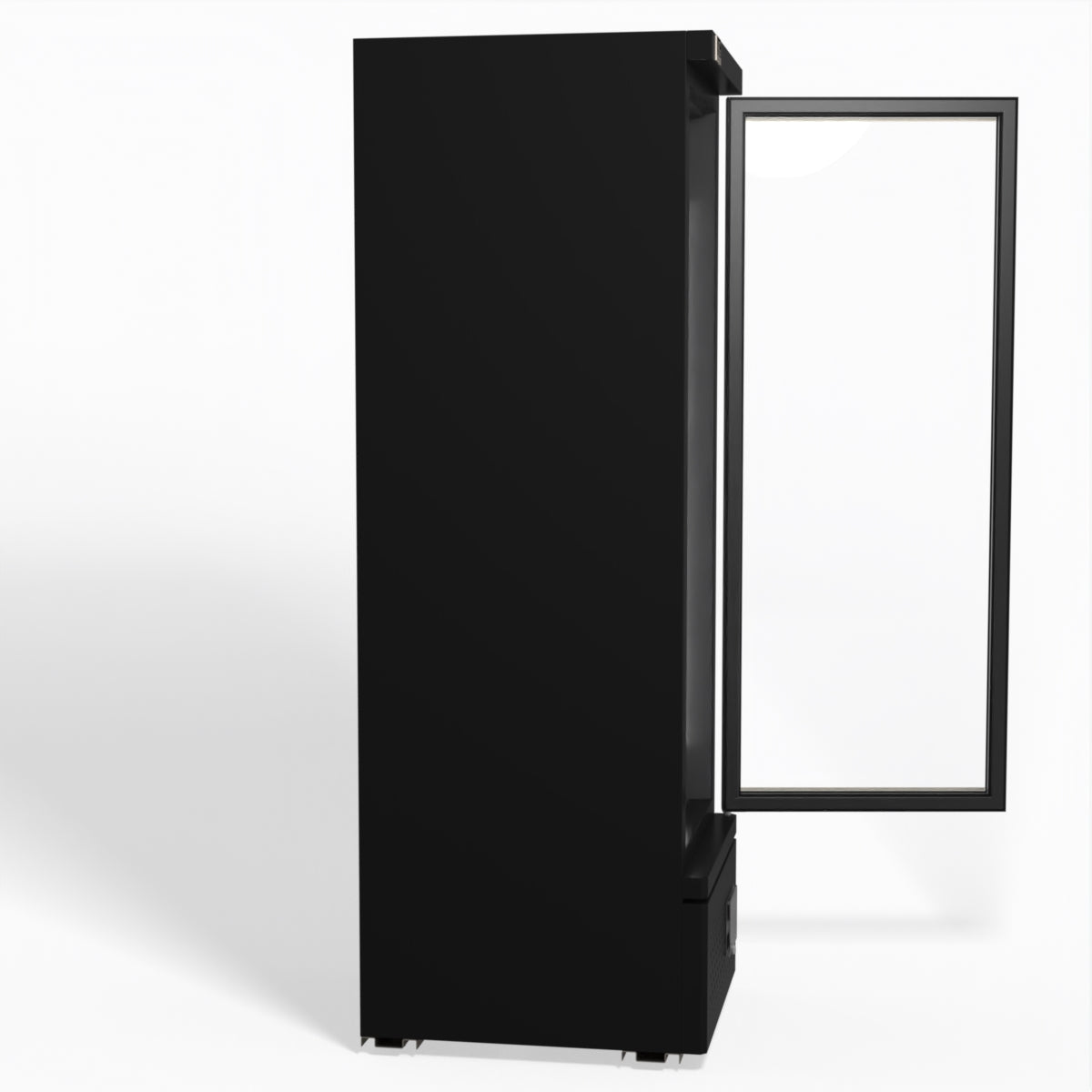Supermarket Single Glass Door Upright Display Freezer - 450 Litre