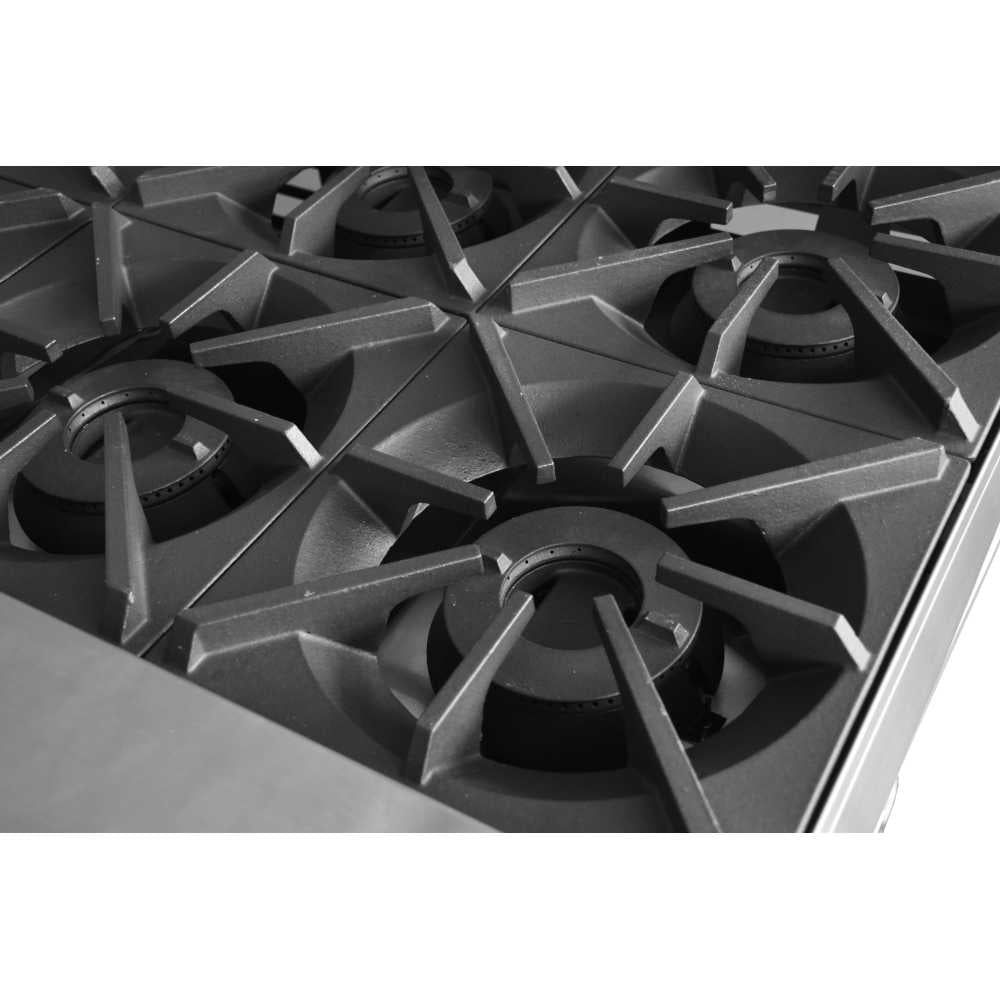 CookRite Eight Burner Gas Cooktop - 1200mm(w)  Counter - LPG