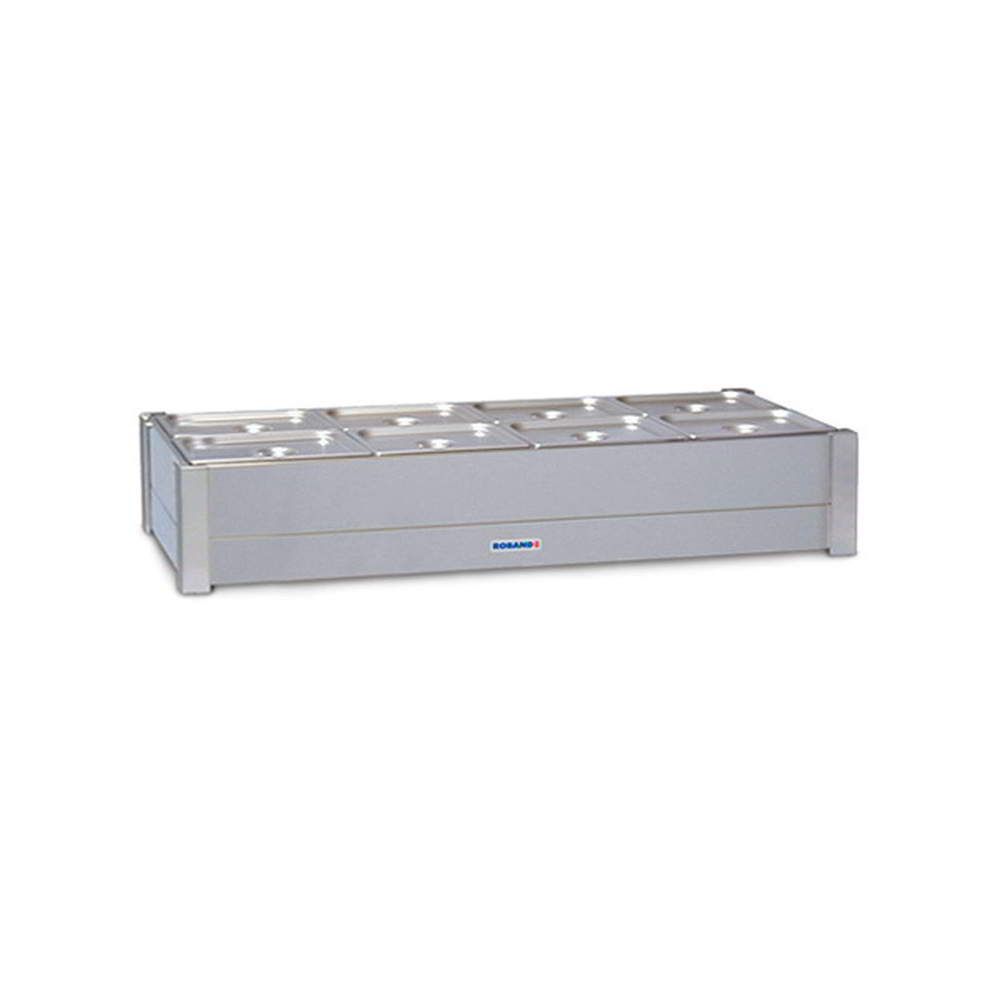 Roband Hot Bain Marie 8 x 1/2 size, pans not included, double row